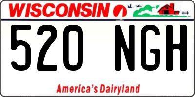 WI license plate 520NGH