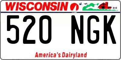 WI license plate 520NGK