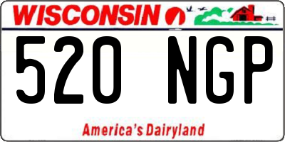 WI license plate 520NGP