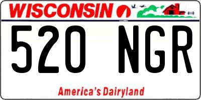WI license plate 520NGR