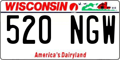 WI license plate 520NGW