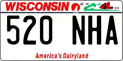 WI license plate 520NHA