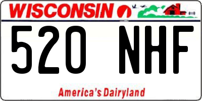 WI license plate 520NHF