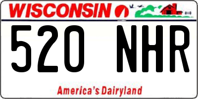 WI license plate 520NHR