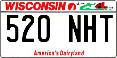 WI license plate 520NHT