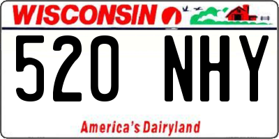 WI license plate 520NHY