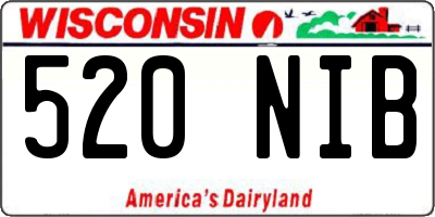 WI license plate 520NIB