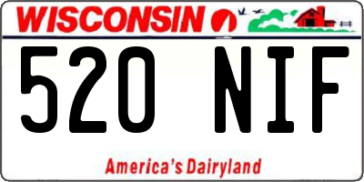 WI license plate 520NIF