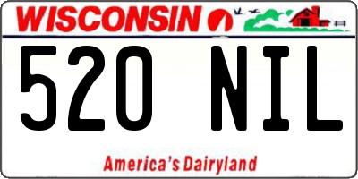 WI license plate 520NIL