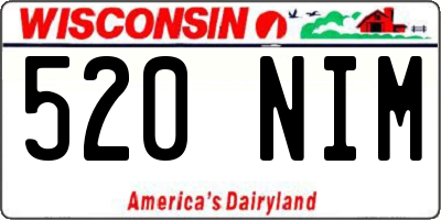 WI license plate 520NIM