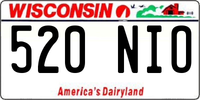 WI license plate 520NIO