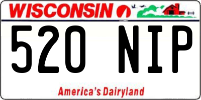WI license plate 520NIP