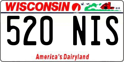 WI license plate 520NIS