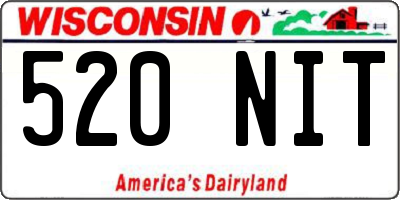 WI license plate 520NIT