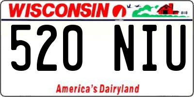 WI license plate 520NIU