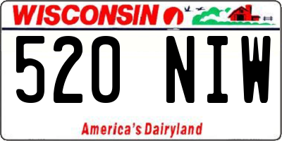 WI license plate 520NIW