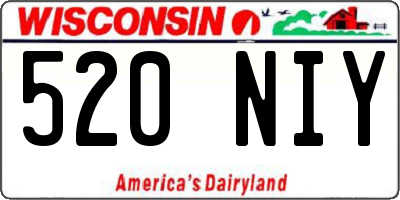 WI license plate 520NIY
