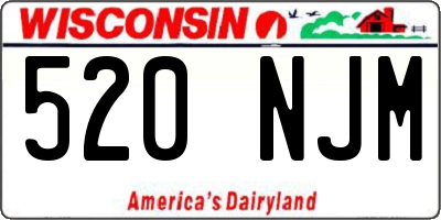 WI license plate 520NJM