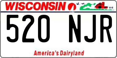 WI license plate 520NJR