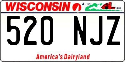WI license plate 520NJZ