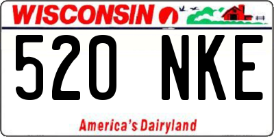 WI license plate 520NKE