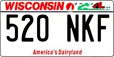 WI license plate 520NKF