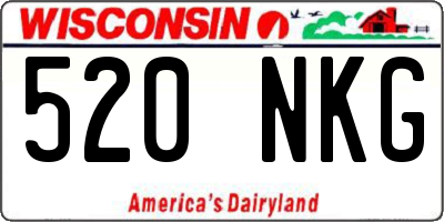 WI license plate 520NKG