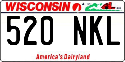 WI license plate 520NKL