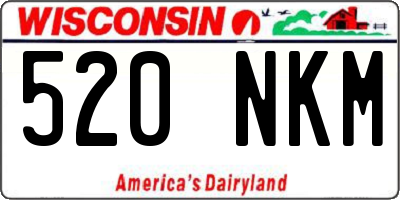 WI license plate 520NKM