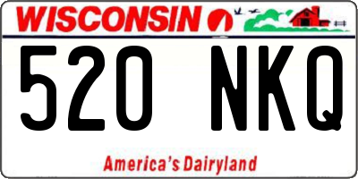 WI license plate 520NKQ