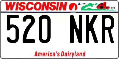WI license plate 520NKR