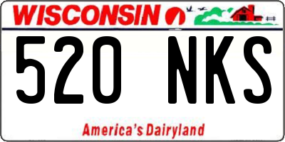 WI license plate 520NKS