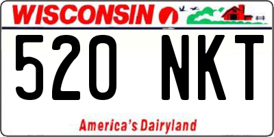 WI license plate 520NKT