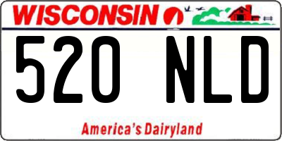 WI license plate 520NLD