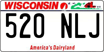 WI license plate 520NLJ