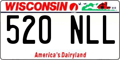 WI license plate 520NLL