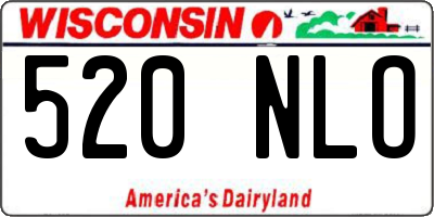 WI license plate 520NLO