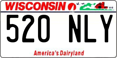 WI license plate 520NLY