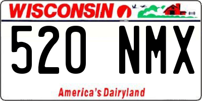 WI license plate 520NMX