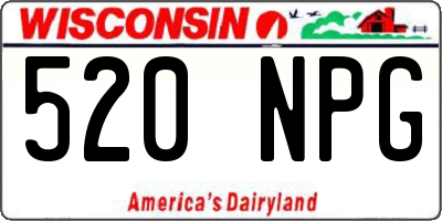 WI license plate 520NPG