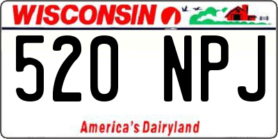 WI license plate 520NPJ