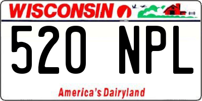 WI license plate 520NPL