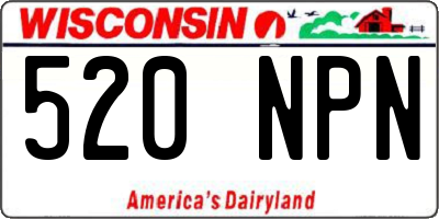 WI license plate 520NPN