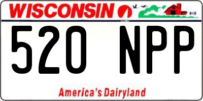 WI license plate 520NPP