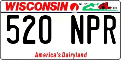 WI license plate 520NPR