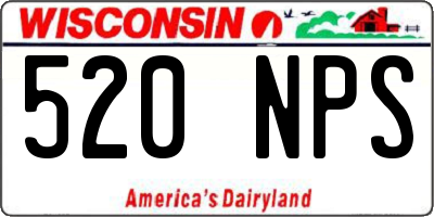 WI license plate 520NPS