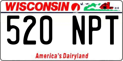 WI license plate 520NPT