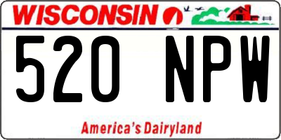 WI license plate 520NPW