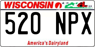 WI license plate 520NPX