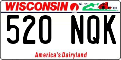 WI license plate 520NQK